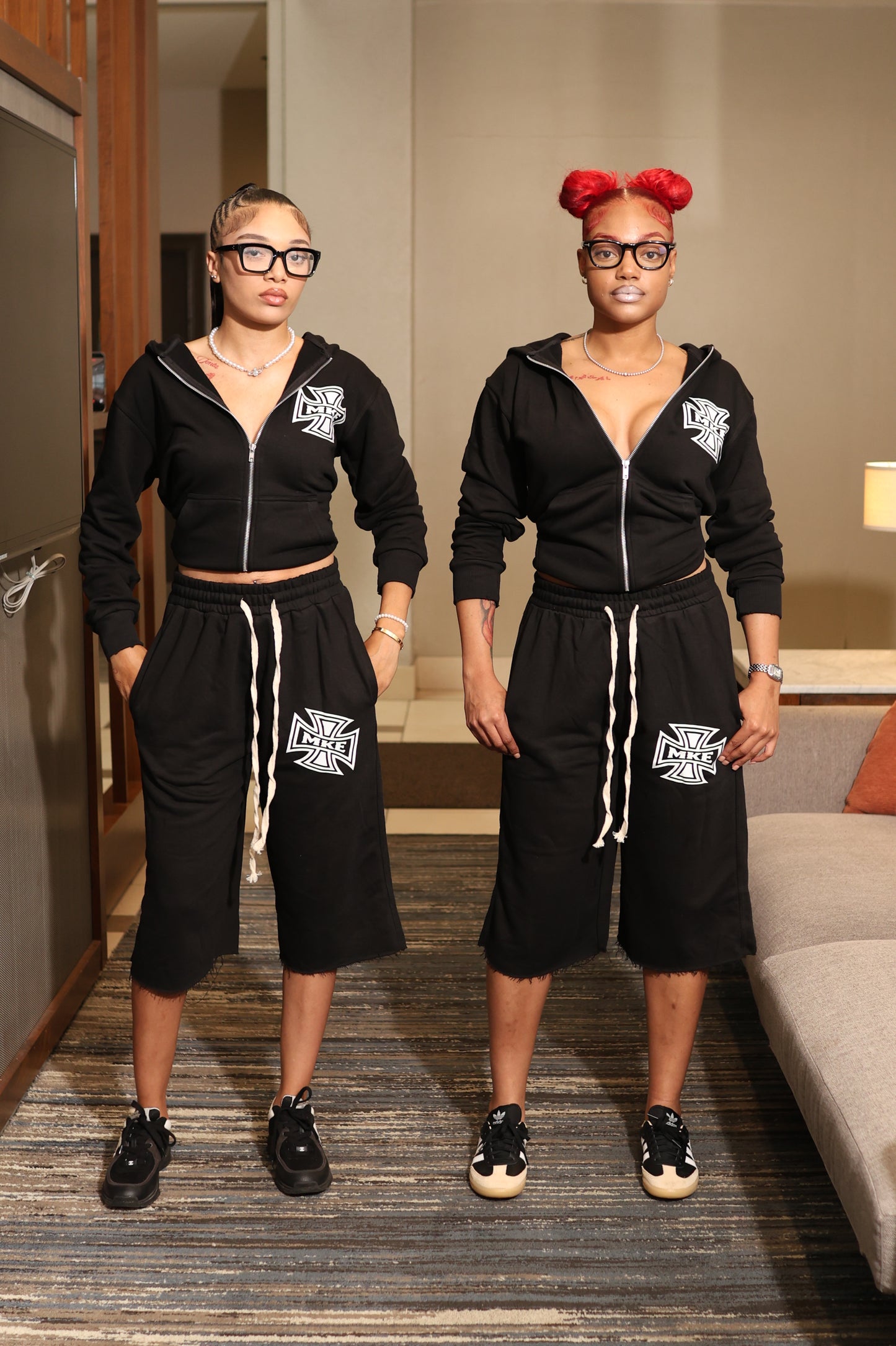 Black Crest Short Set